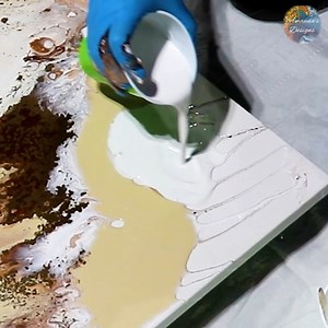 Combining SPRAY Paint With Acrylic POUR | Amanda's Designs