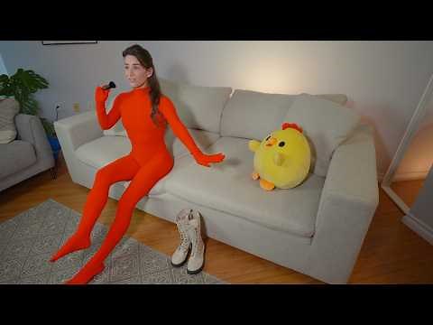 Nylon Bodysuit Try-On | Christmas Stockings Meets Santa's Helper | Zentai Encasement