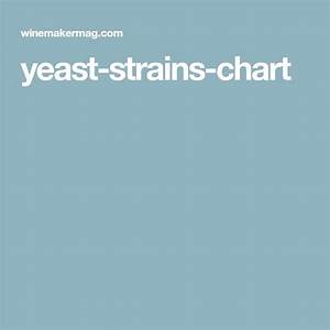 Yeast Strains Chart Winemakermag Com Yeast Packet Wine Yeast Yeast