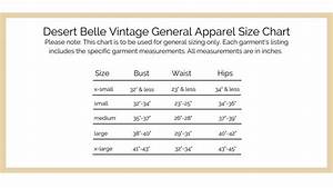 Size Condition Guide Desert Belle Vintage