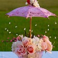 Baby Shower Umbrella with Fresh Flowers