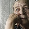 Older Woman with Sad Face