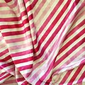 Pink Striped Velvet Fabric
