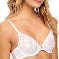White Sheer Unlined Lace Bra