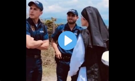 2 nuns being searched by police video twitter nude