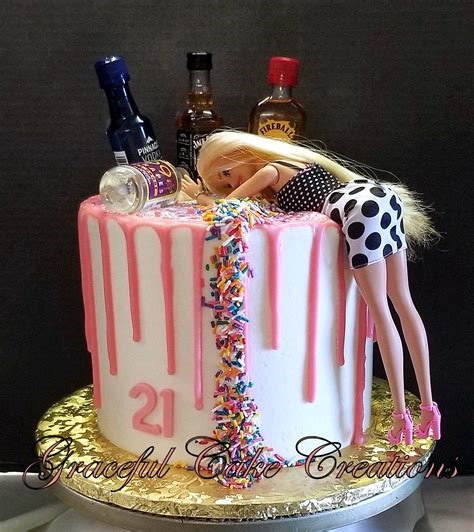 21st birthday cake drunk barbie nude