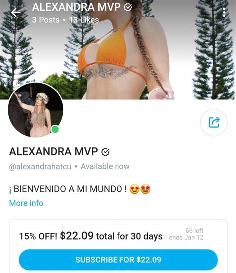 alexandra mvp instagram nude