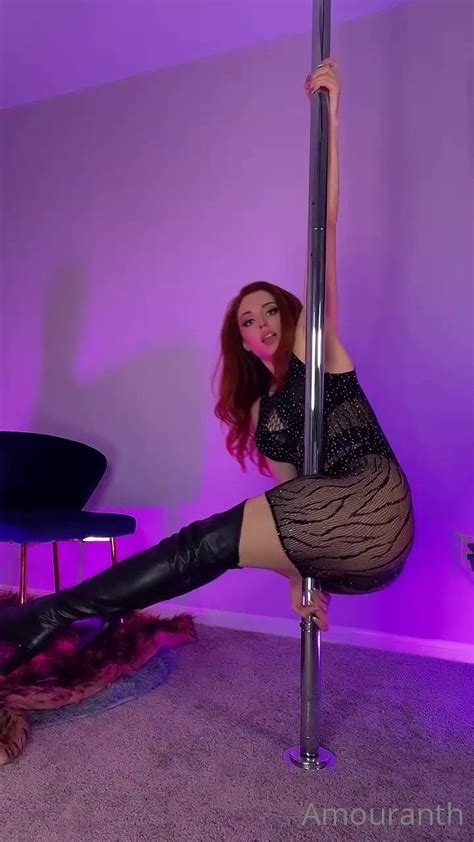 amouranth stripper pole nude