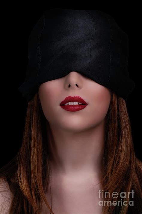 armani black blindfold on nude