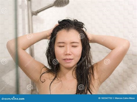 asian in shower nude