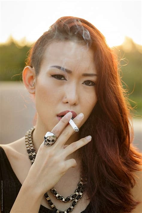 asian smoking fetish nude