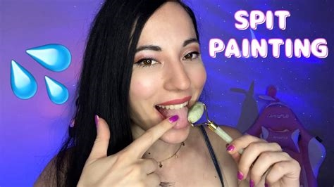 asmr spit painting nude