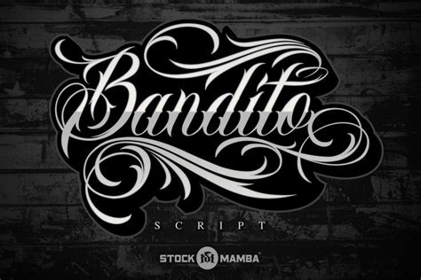 bandito script font nude