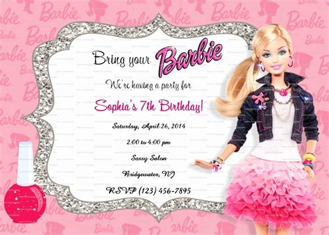 barbie invitations free nude