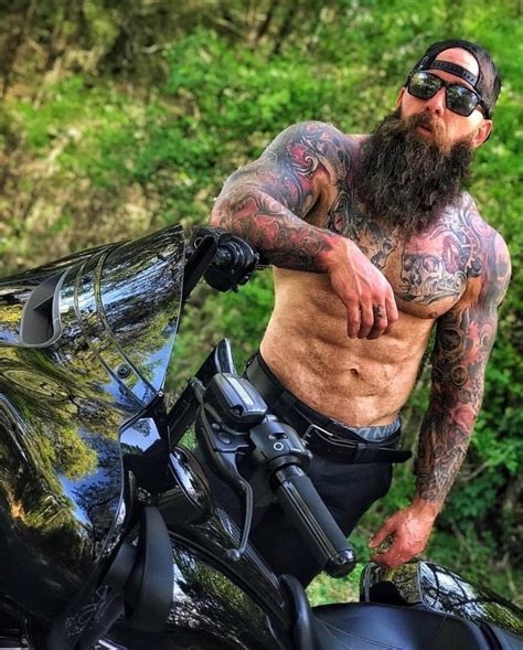 bearded biker nude