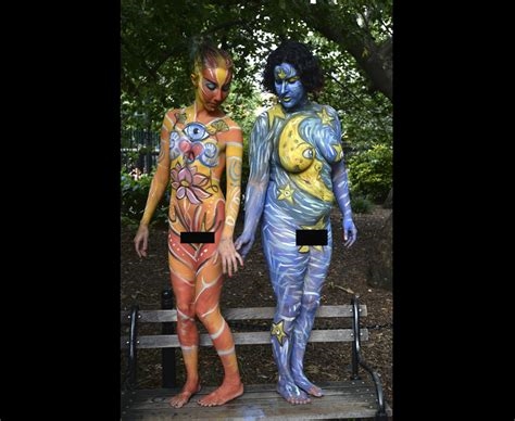 body paint naked in public nude