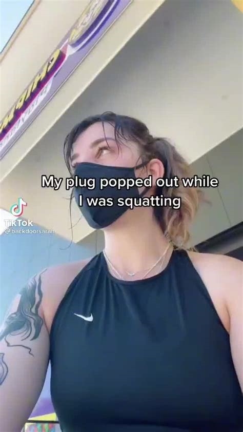 butt plug falls out in public nude