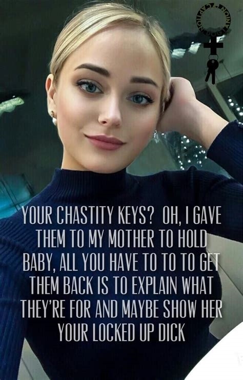 chastity key caption nude