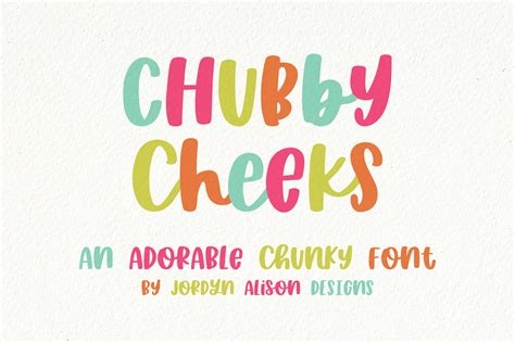 chubby cheeks font nude