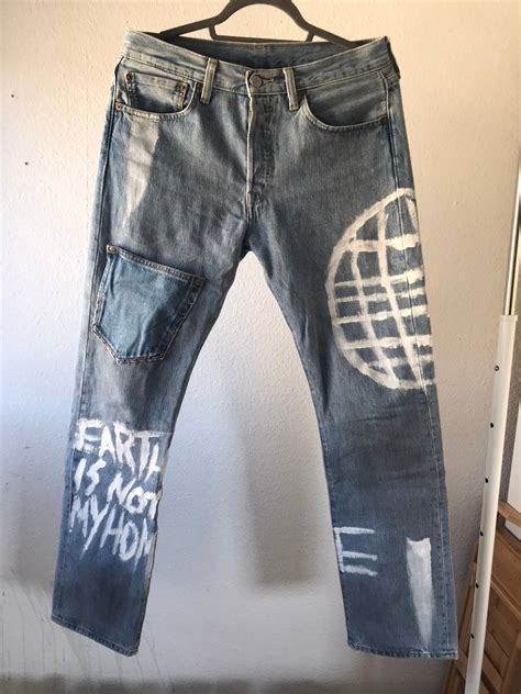 custom levi jeans nude