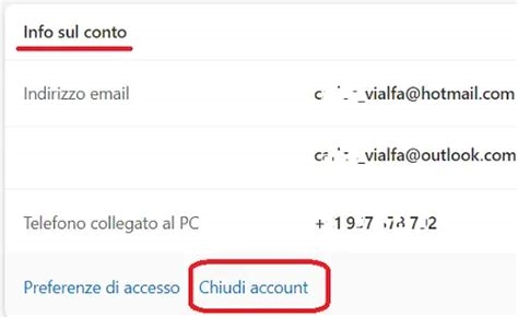 eliminare account hotmail nude