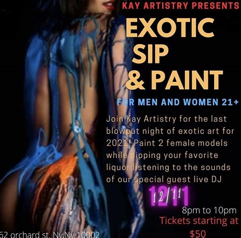 exotic sip and paint nude