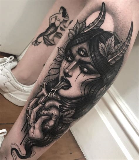 female devil tattoos nude