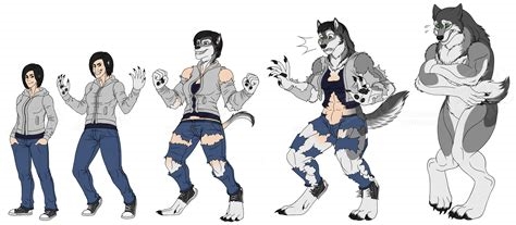 female werewolf transform nude