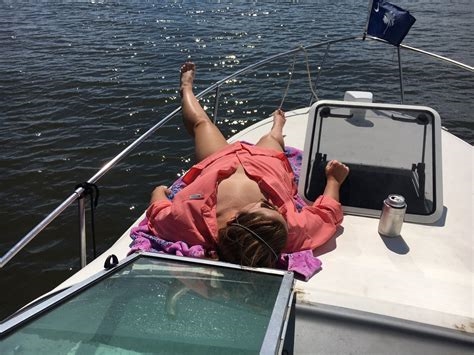 flashing tits on boat nude