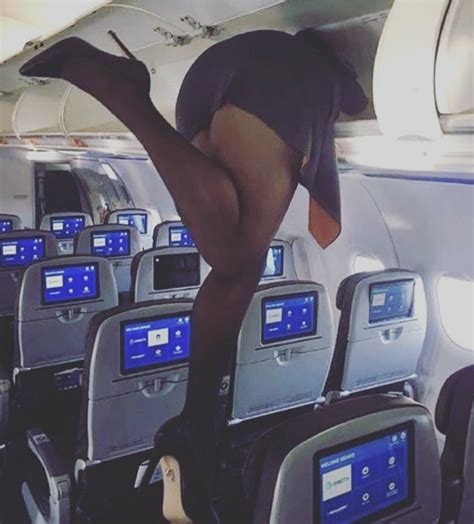 flight attendant masturbating nude