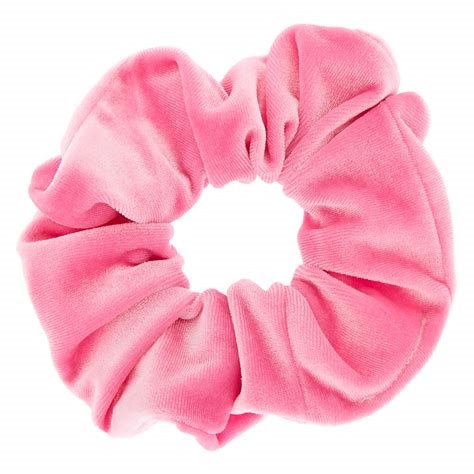 fuzzy pink scrunchie nude