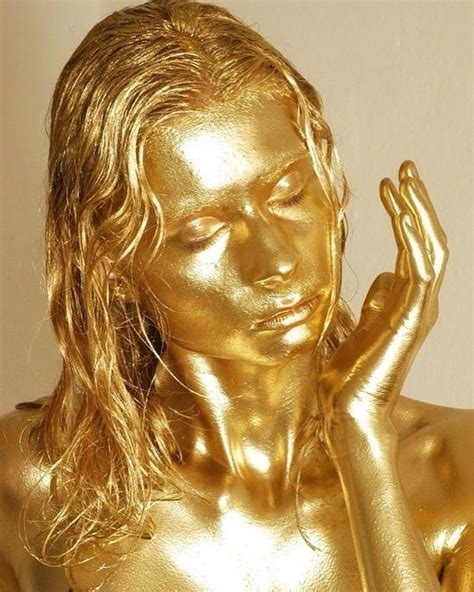gold body paint porn nude