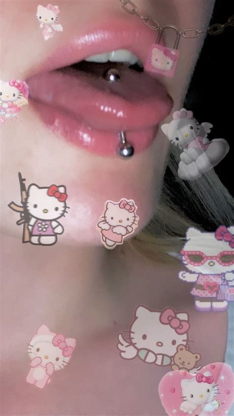 hello kitty tongue piercing nude