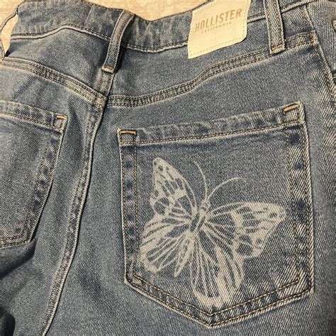 hollister butterfly jeans nude