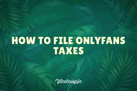 how to file taxes on onlyfans nude