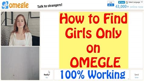 how to get only girls on omegle nude