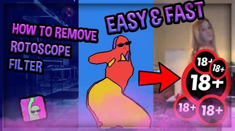 how to remove the rotoscope filter nude