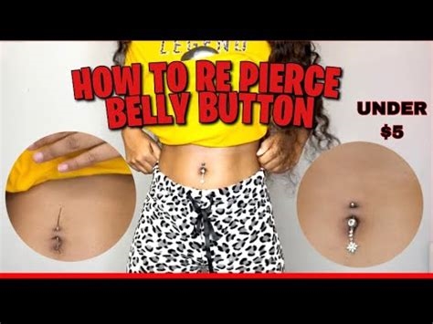 how to repierce belly button nude