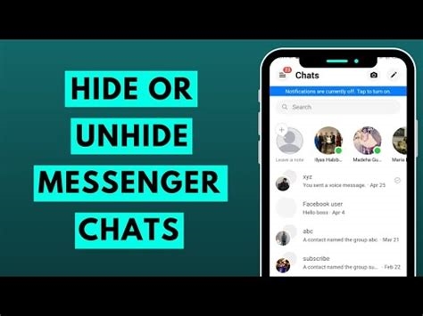 how to unhide messenger chats nude