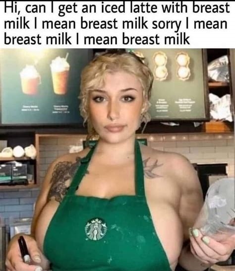 iced latte with breast milk nude nude