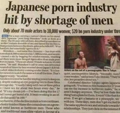 japanese porn industry shortage nude