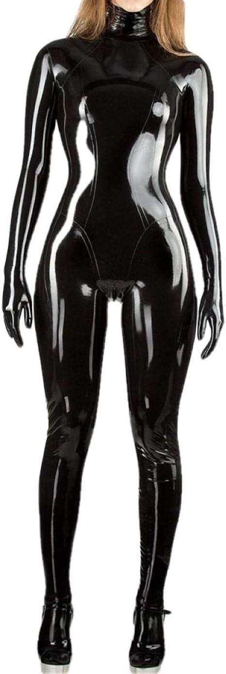latex bodysuit with zipper nude