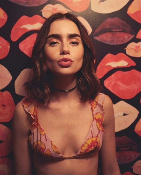 lily collins boobs nude