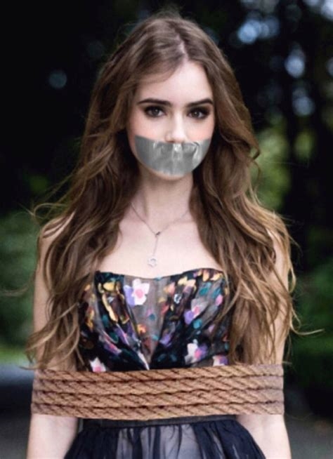 lily collins gagged nude