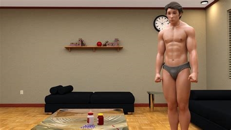 living room muscle growth nude