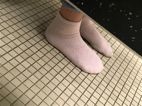 lotion fuzzy socks nude