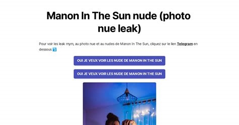 manon in the sun leak nude