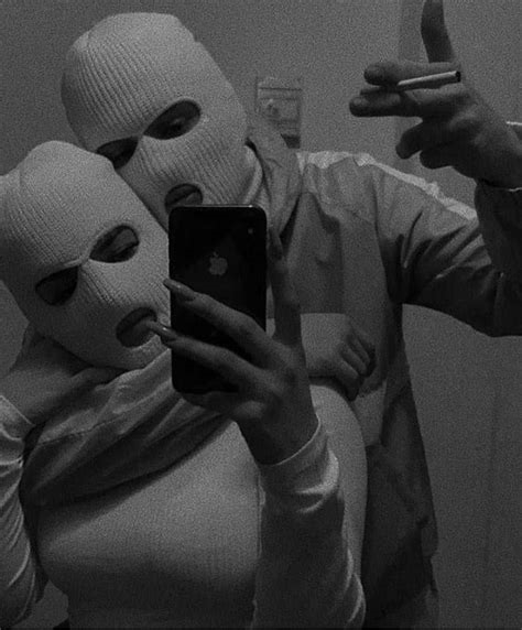 masked couple nude