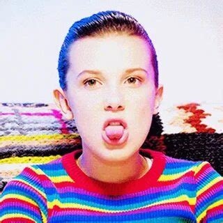 millie bobby brown tongue nude