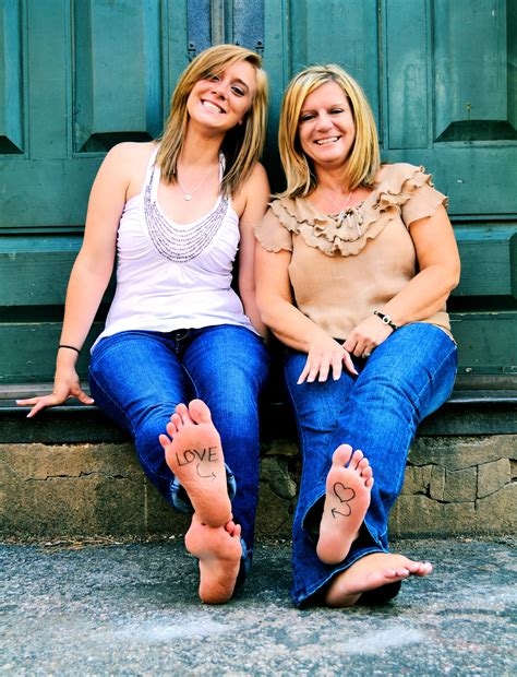 mom and daughter foot worship nude